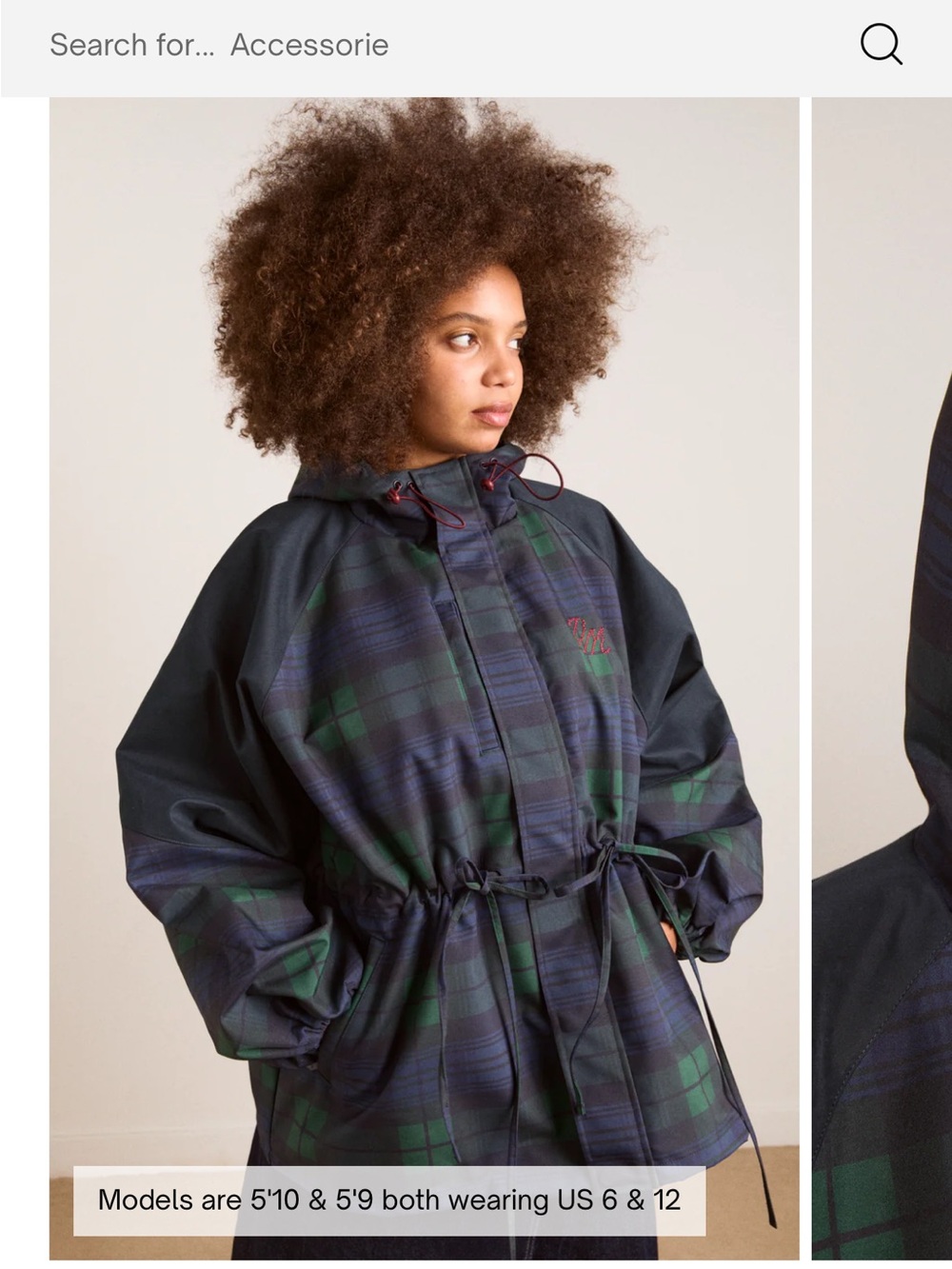 Damson Madder Lui Raincoat in Navy Check